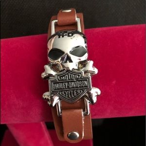 Leather Harley Davidson leather bracelet